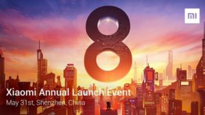 Lire la suite à propos de l’article Xiaomi : rendez-vous le 31 mai 2018 pour le Mi 8, Mi Band 3 et MIUI 10 !