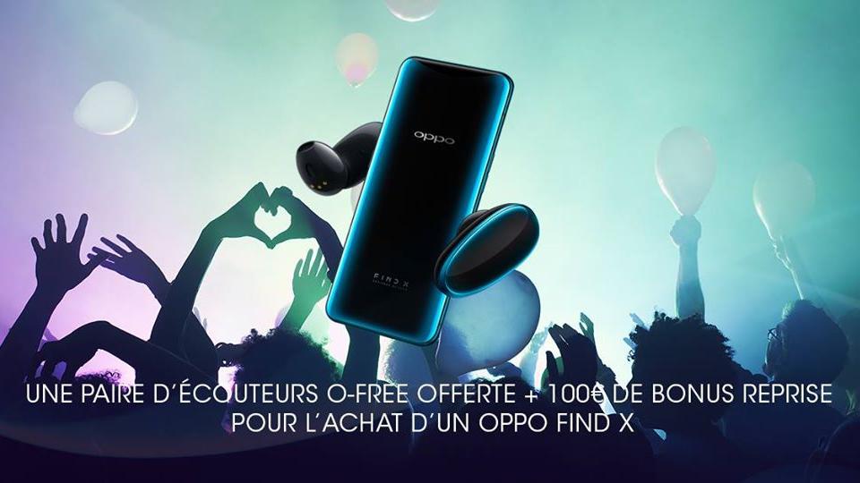 Lire la suite à propos de l’article OPPO Find X : une paire d’écouteurs O-Free offerte et 100€ de bonus reprise