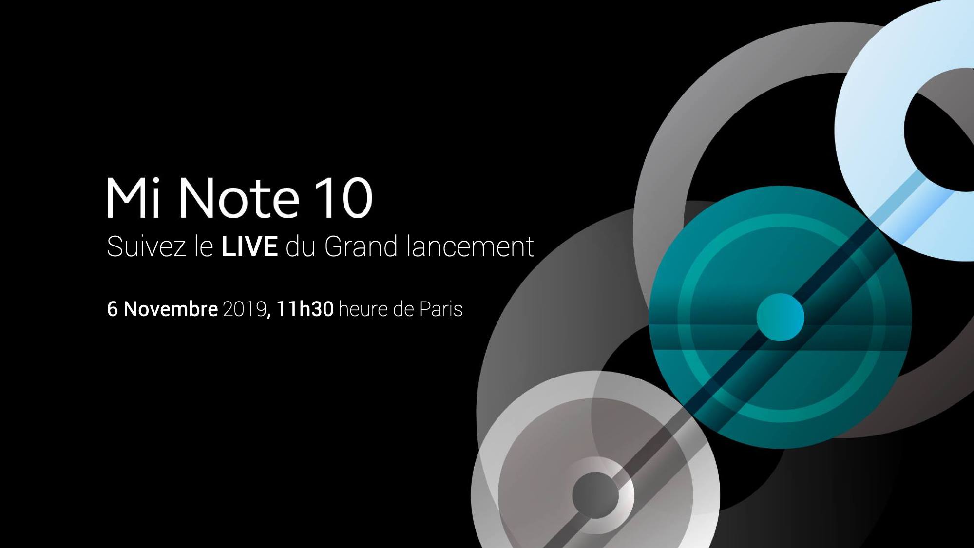 Lire la suite à propos de l’article Xiaomi Mi Note 10 : suivez en direct son lancement le 6 novembre 2019