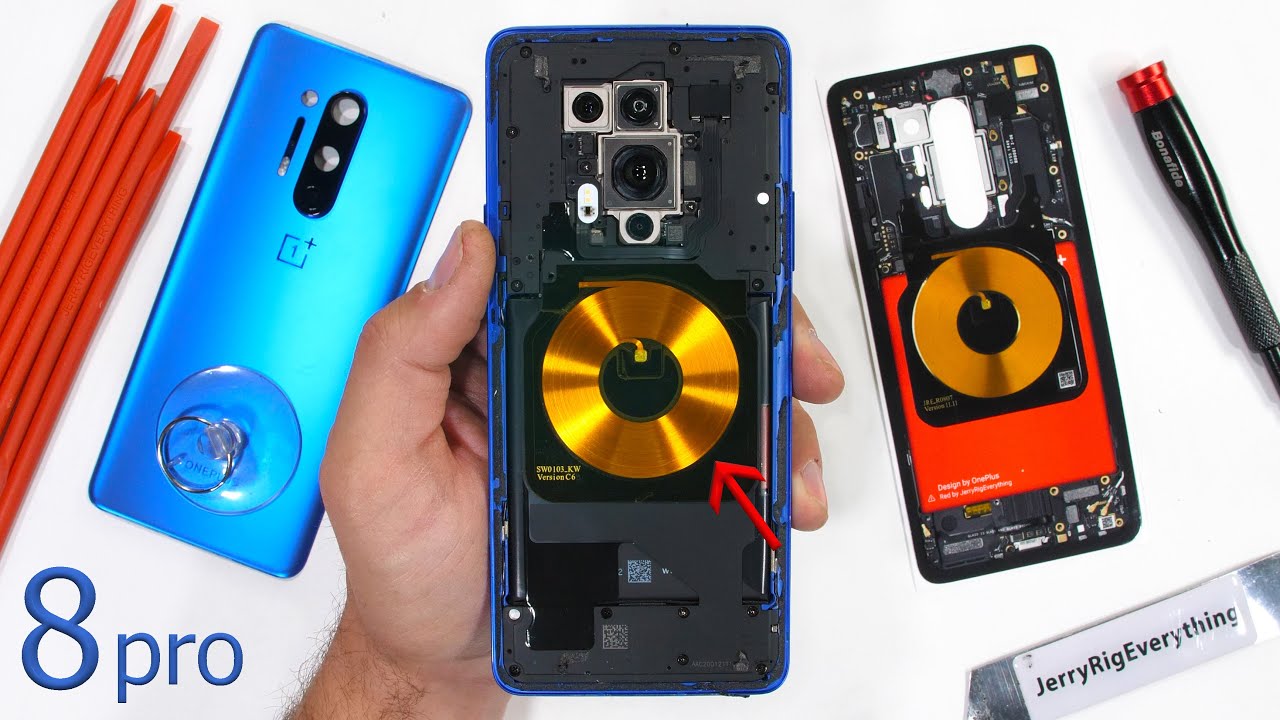 Lire la suite à propos de l’article Vidéo de démontage du OnePlus 8 Pro par JerryRigEverything