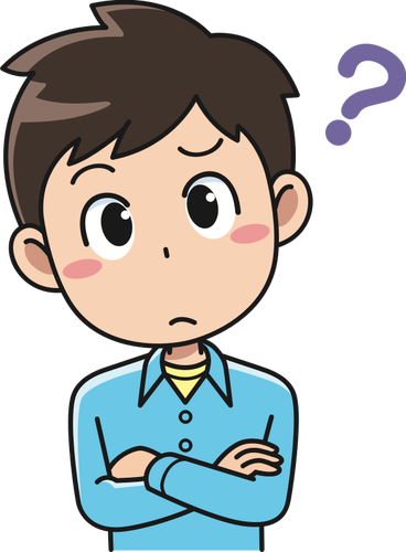 Dessin d'un jeune homme d'un air interrogatif