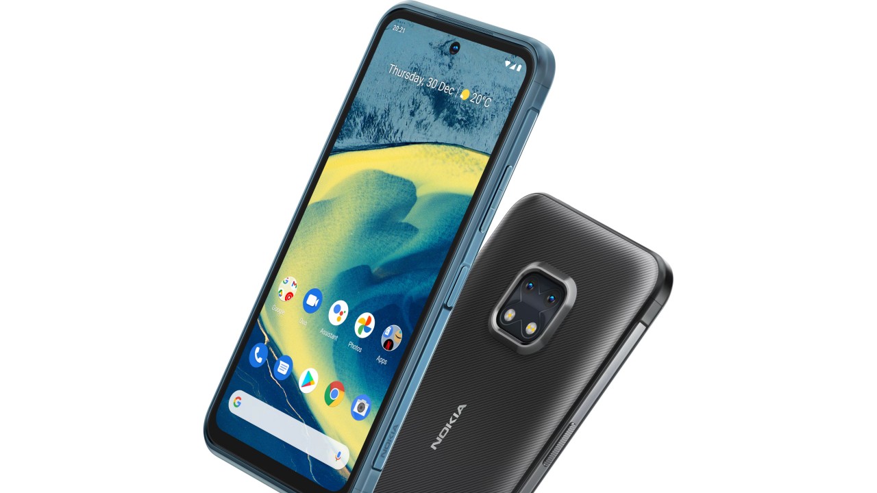 Nokia XR20 allumé sur l'écran d'accueil Android