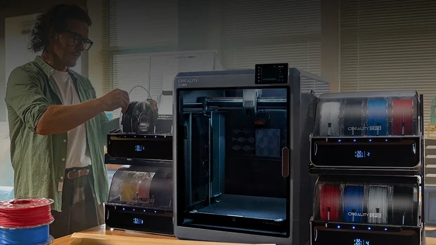 Creality K2 Plus Combo avec quatre modules CFS