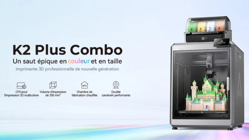 You are currently viewing Creality K2 Plus Combo : une imprimante 3D multicouleurs, rapide et précise