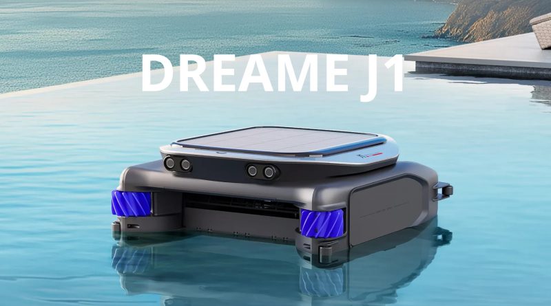 Rendu officiel du robot écumeur de piscine Dreame J1