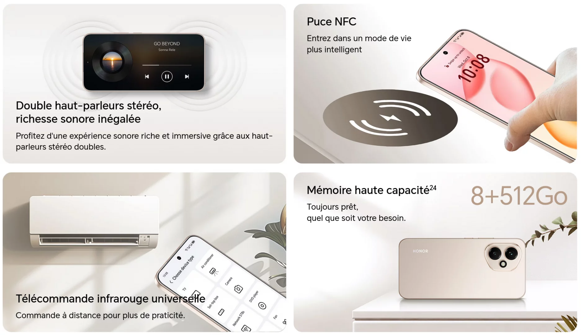 Une partie des caractéristiques du HONOR 400