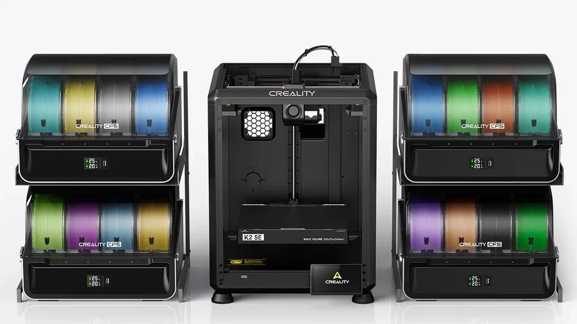 Rendu officiel Creality K2 SE Combo avec 4 modules CFS