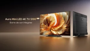 Lire la suite à propos de l’article Dreame TV S100 : 4K mini-LED 144 Hz et barre de son 4.1.2 intégrée