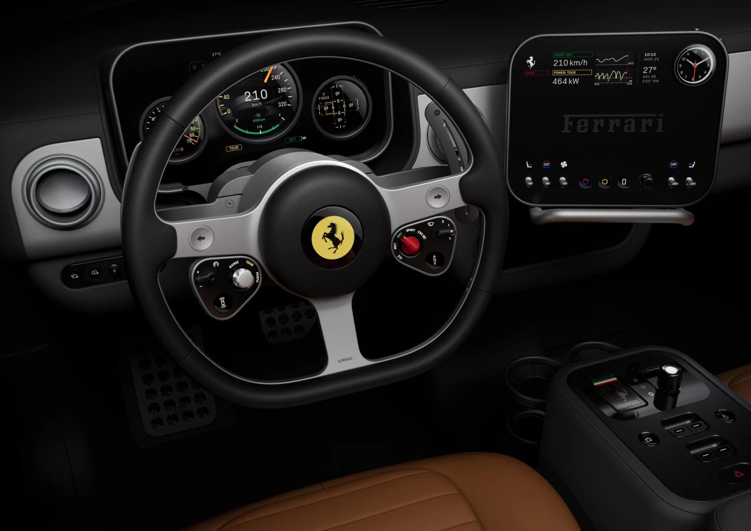 rendu officiel de l'intérieur de la Ferrari Luce